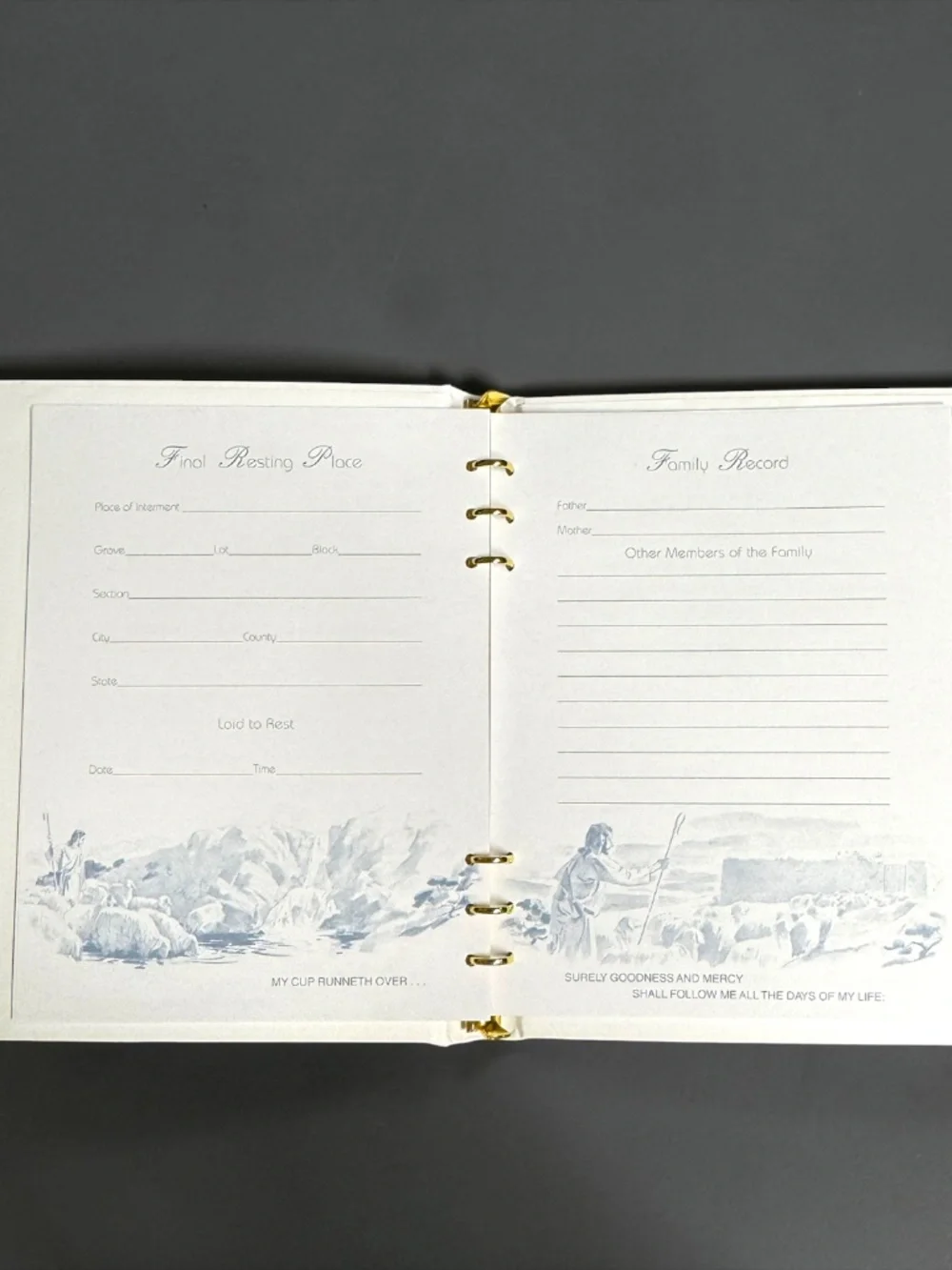 Cherished Memories Funeral Guest Book Thank You Cards Memorial Set NEW